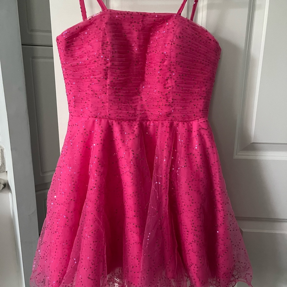 Jovani Pink Sparkle Kids Dress
